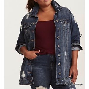 Torrid Denim long line jacket DARK-WASH !!